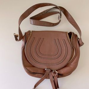 Chloe Marcie Leather Saddle Bag Medium Used